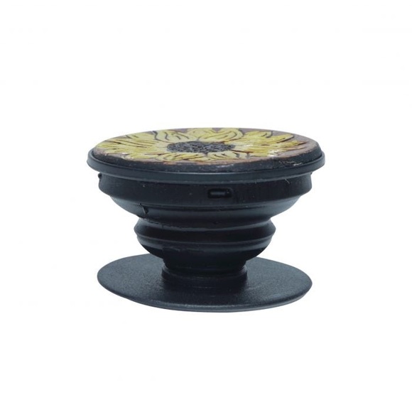 NWT Hand-Tooled Leather Phone Grip - Cactus - Picture 2 of 4